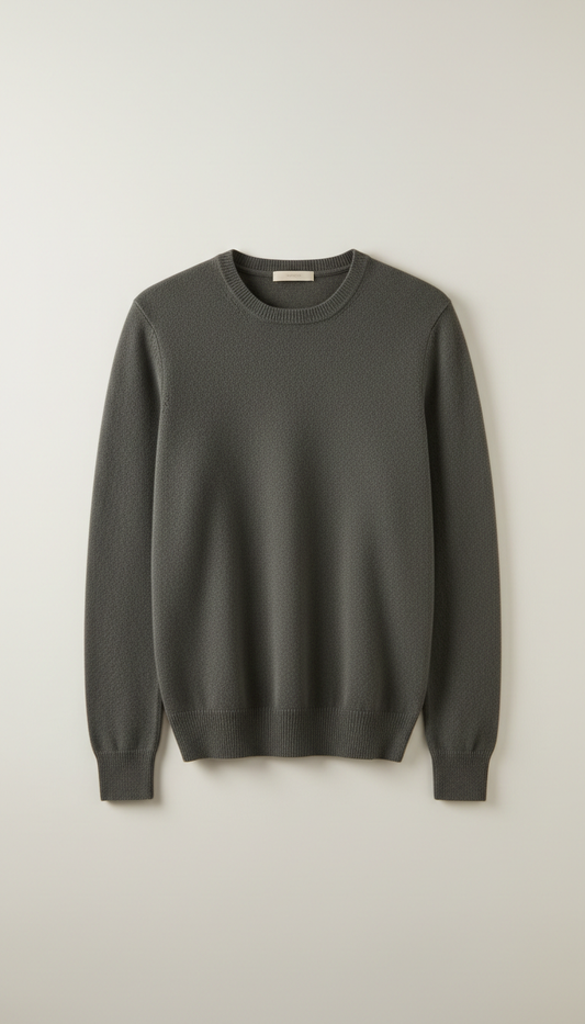 Cashmere Ribbed Crew Sweater